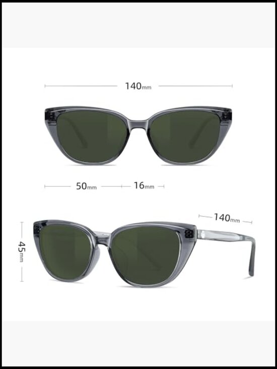 Retro Square Sunglasses with Polarized Glass Lenses main image 6